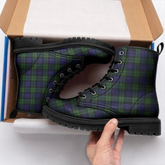 Campbell Modern Tartan Leather Boots