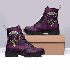 Montgomery Modern Tartan Crest Leather Boots