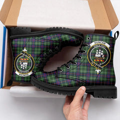 Duncan Modern Tartan Crest Leather Boots