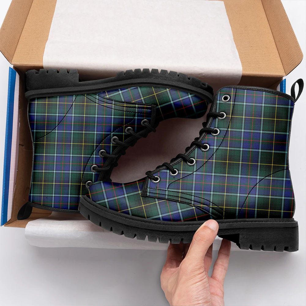 MacInnes Modern Tartan Leather Boots