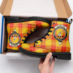 MacMillan Tartan Crest Leather Boots