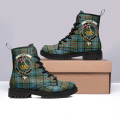 Paisley District Tartan Crest Leather Boots