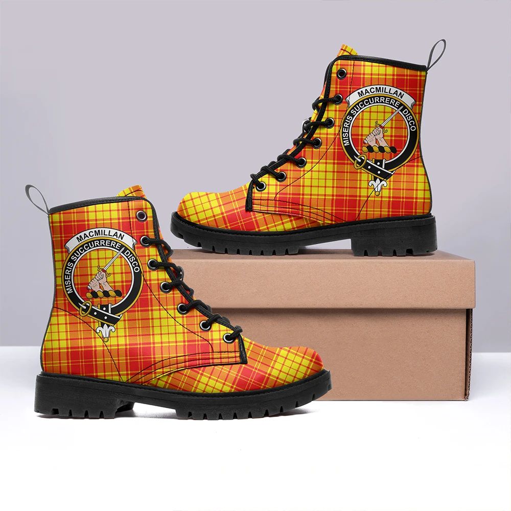 MacMillan Tartan Crest Leather Boots