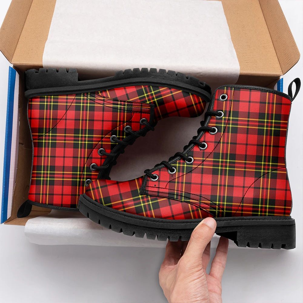 Brodie Modern Tartan Leather Boots