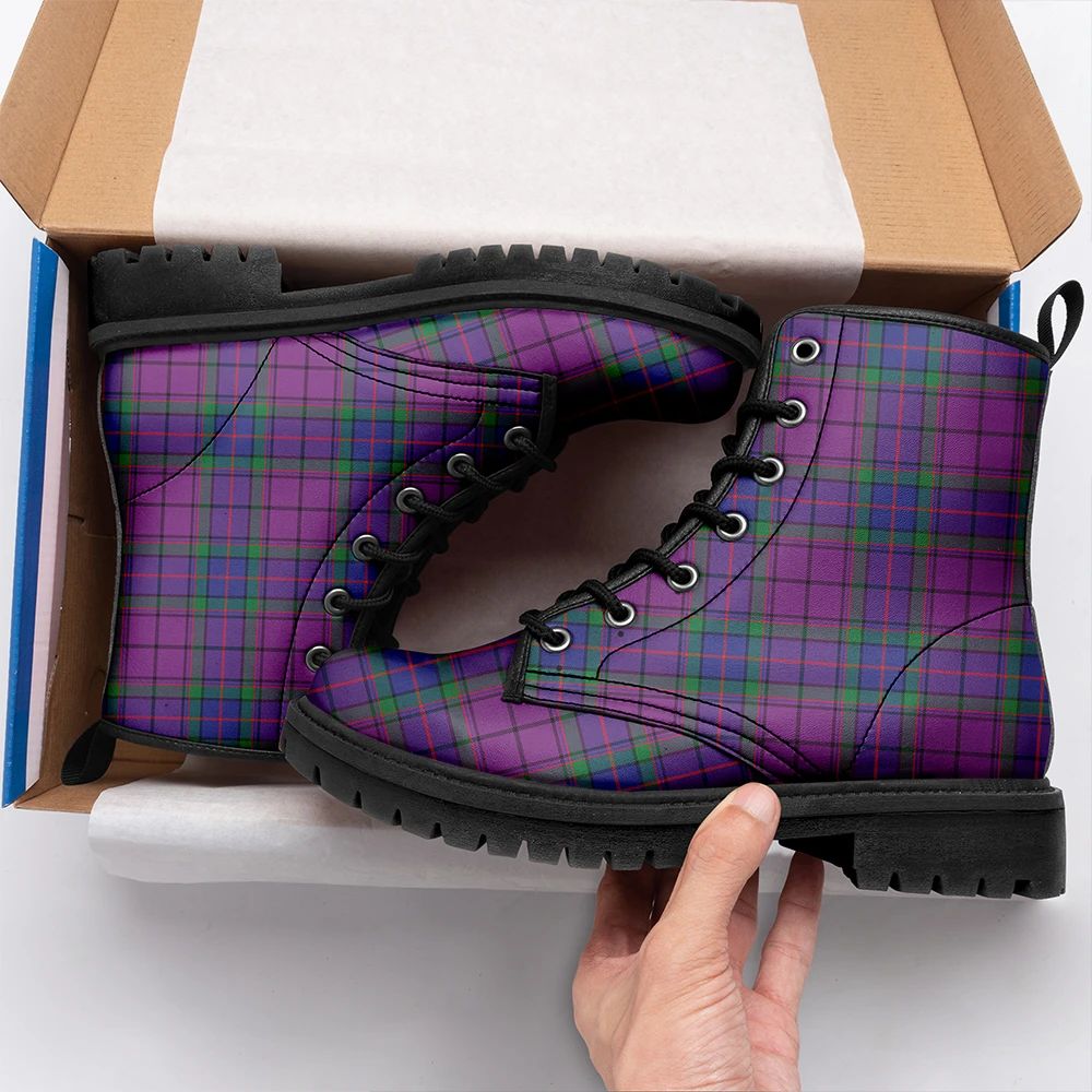 Wardlaw Modern Tartan Leather Boots