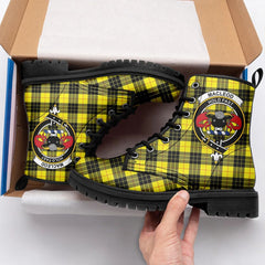 MacLeod Of Lewis Modern Tartan Crest Leather Boots