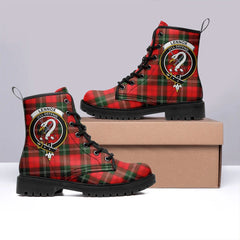 Lennox Modern Tartan Crest Leather Boots