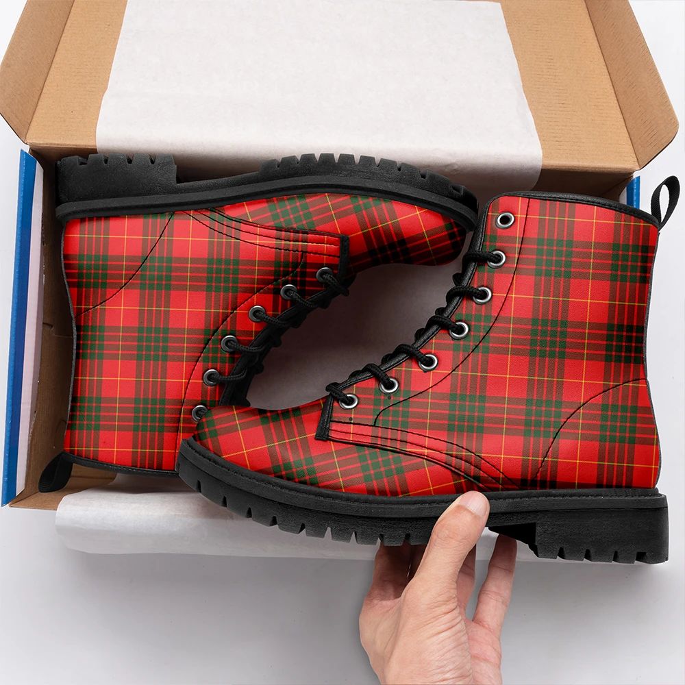 Cameron Modern Tartan Leather Boots