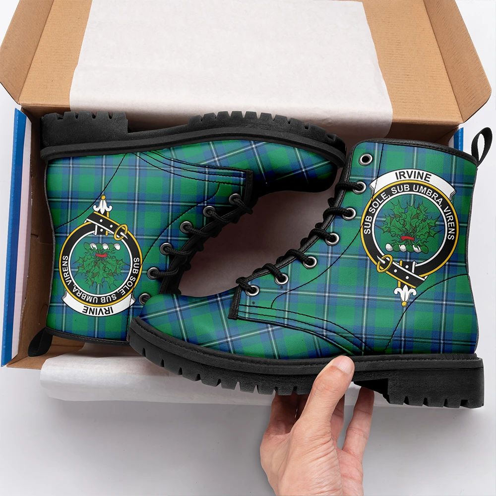 Irvine Ancient Tartan Crest Leather Boots