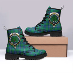 Irvine Ancient Tartan Crest Leather Boots