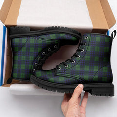 Keith Modern Tartan Leather Boots