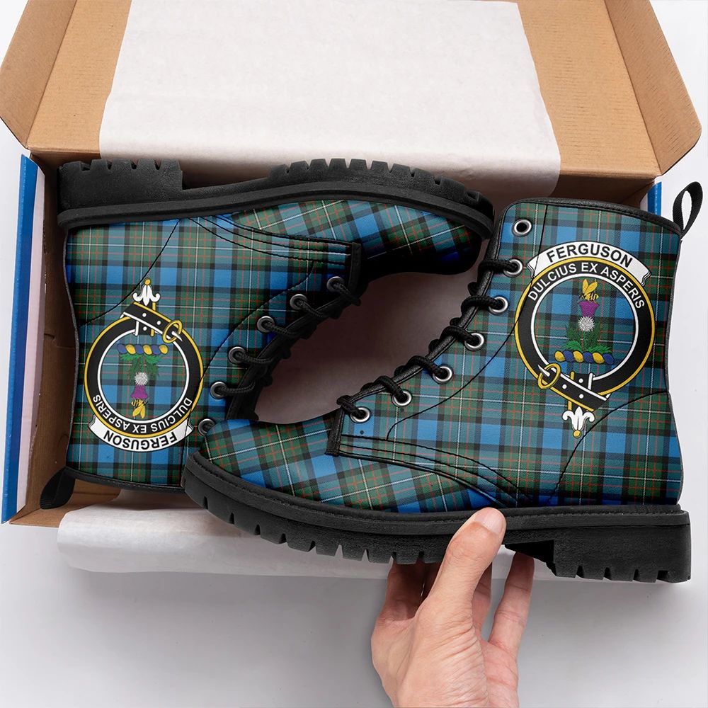 Fergusson Ancient Tartan Crest Leather Boots