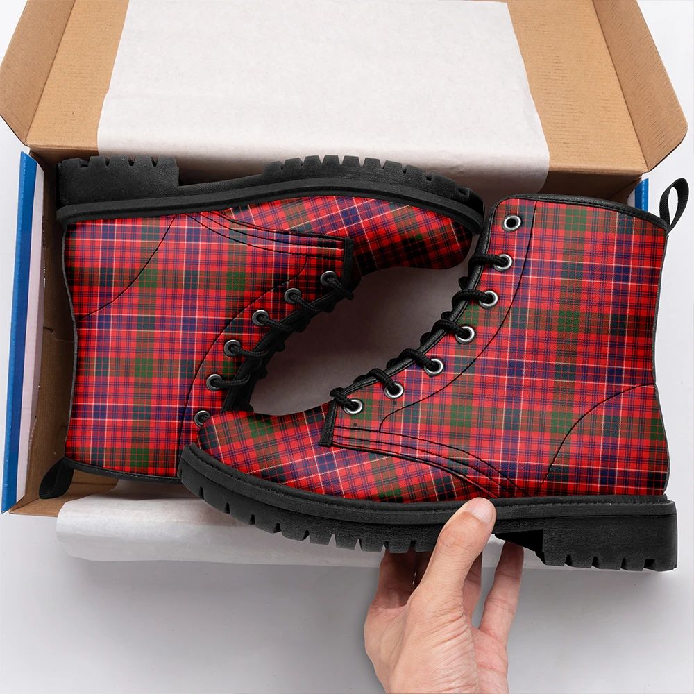 MacRae Modern Tartan Leather Boots