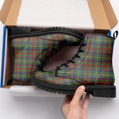 Shaw Green Modern Tartan Leather Boots