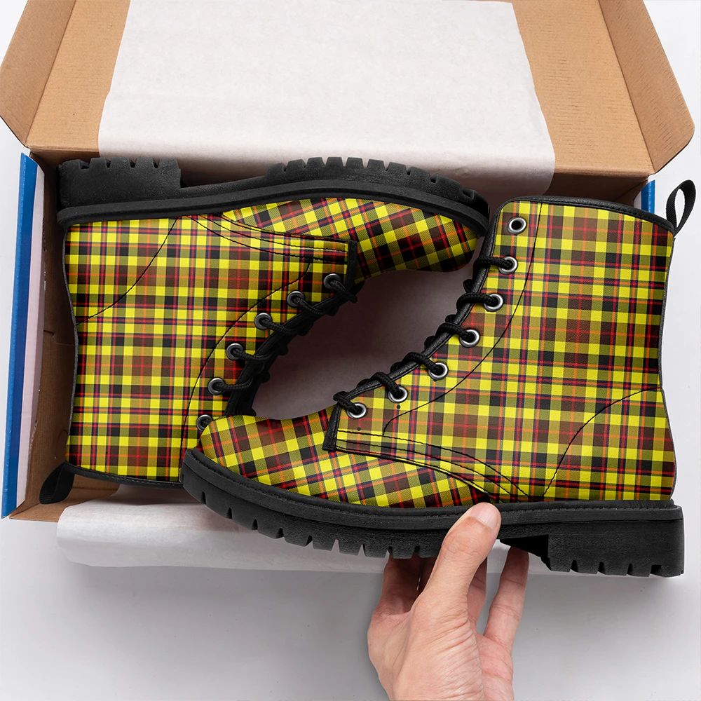 Jardine Tartan Leather Boots