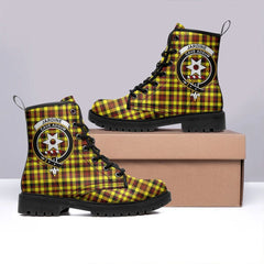 Jardine Tartan Crest Leather Boots