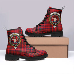 Murray of Tulloch Modern Tartan Crest Leather Boots