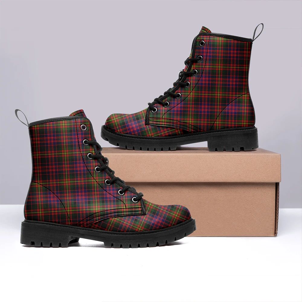 Carnegie Modern Tartan Leather Boots