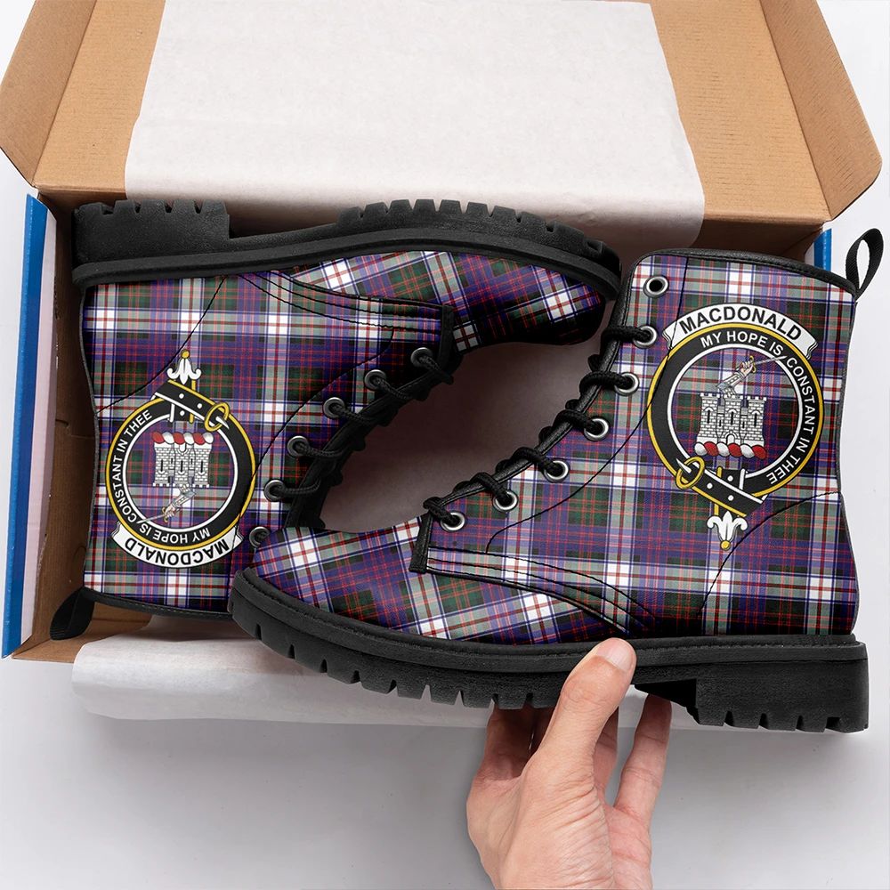 MacDonald Dress Modern Tartan Crest Leather Boots