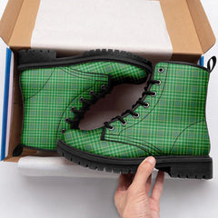 Currie Tartan Leather Boots