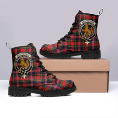 MacPherson Modern Tartan Crest Leather Boots