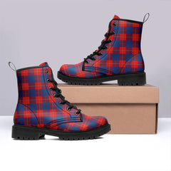 Galloway Red Tartan Leather Boots