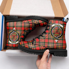 MacGill Modern Tartan Crest Leather Boots