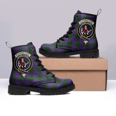 Elphinstone Tartan Crest Leather Boots