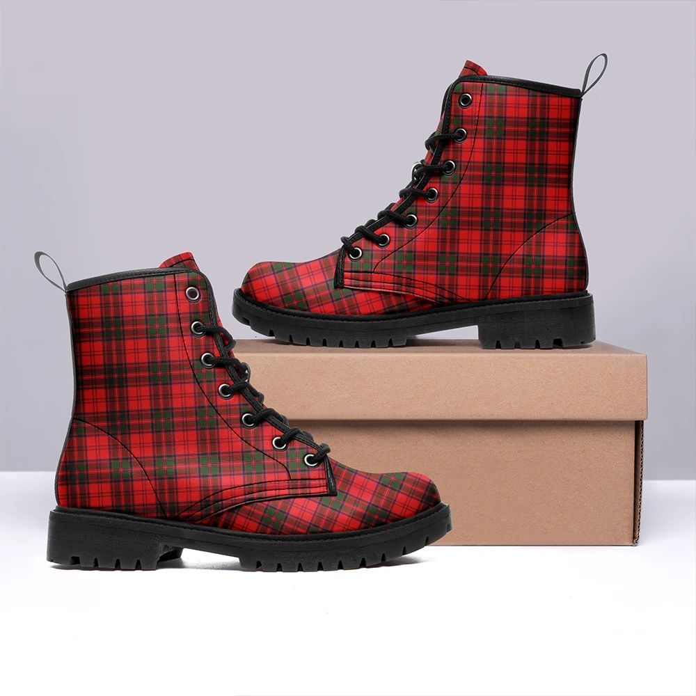 Grant Modern Tartan Leather Boots