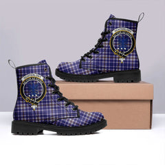 Ochterlony Tartan Crest Leather Boots