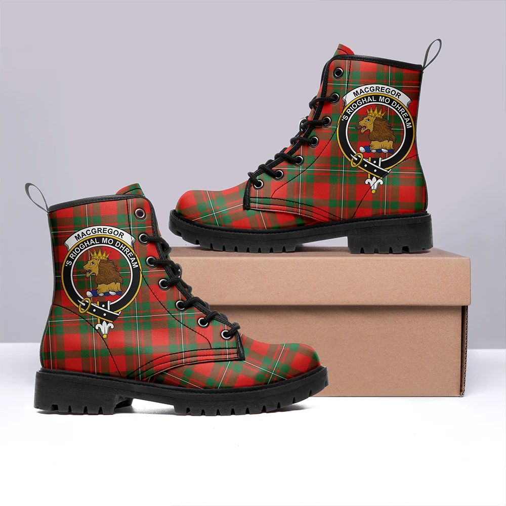 MacGregor Ancient Tartan Crest Leather Boots