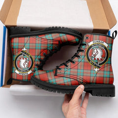 Dunbar Ancient Tartan Crest Leather Boots