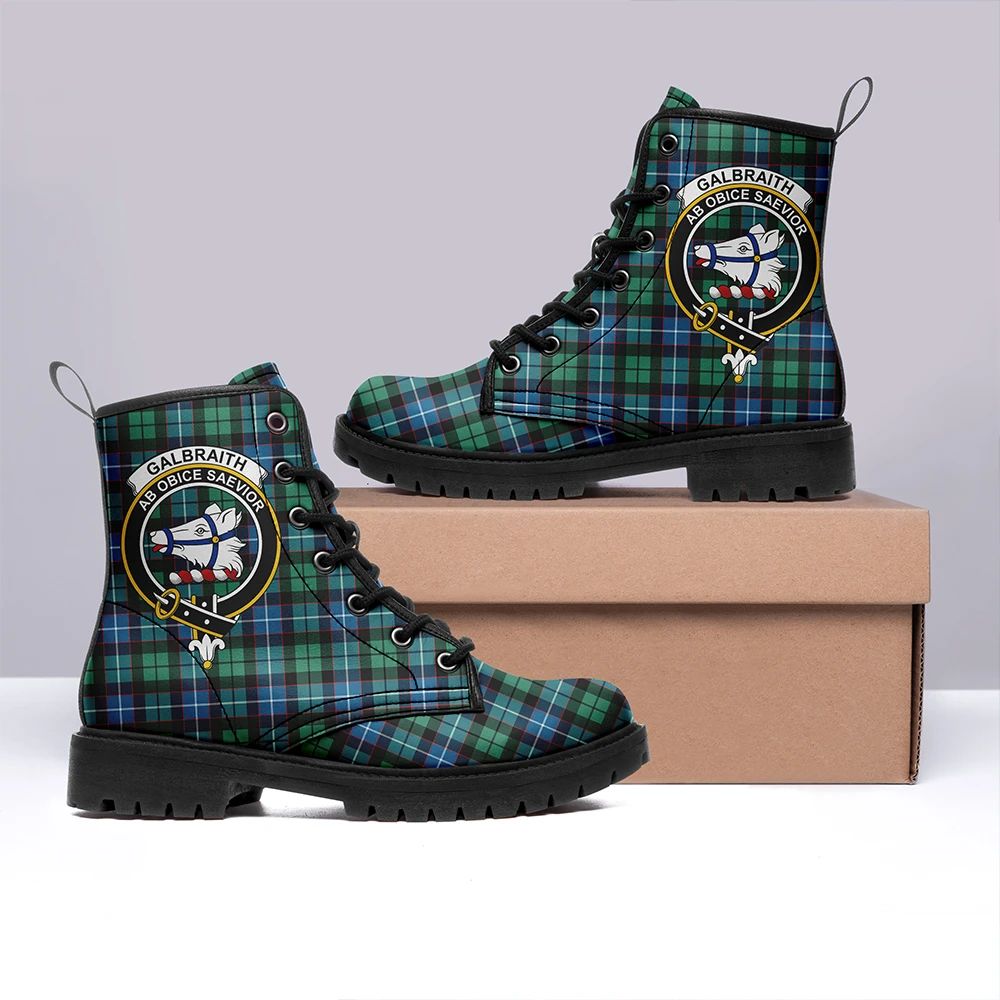 Galbraith Ancient Tartan Crest Leather Boots