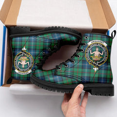 Urquhart Ancient Tartan Crest Leather Boots