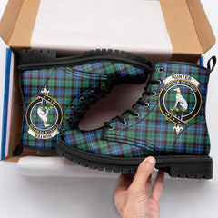 Hunter Ancient Tartan Crest Leather Boots