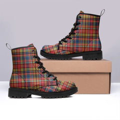 Drummond Of Strathallan Tartan Leather Boots