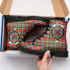 Ogilvie Tartan Crest Leather Boots