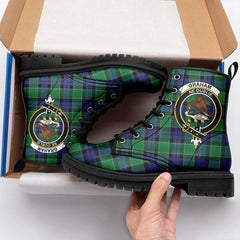 Graham of Menteith Modern Tartan Crest Leather Boots