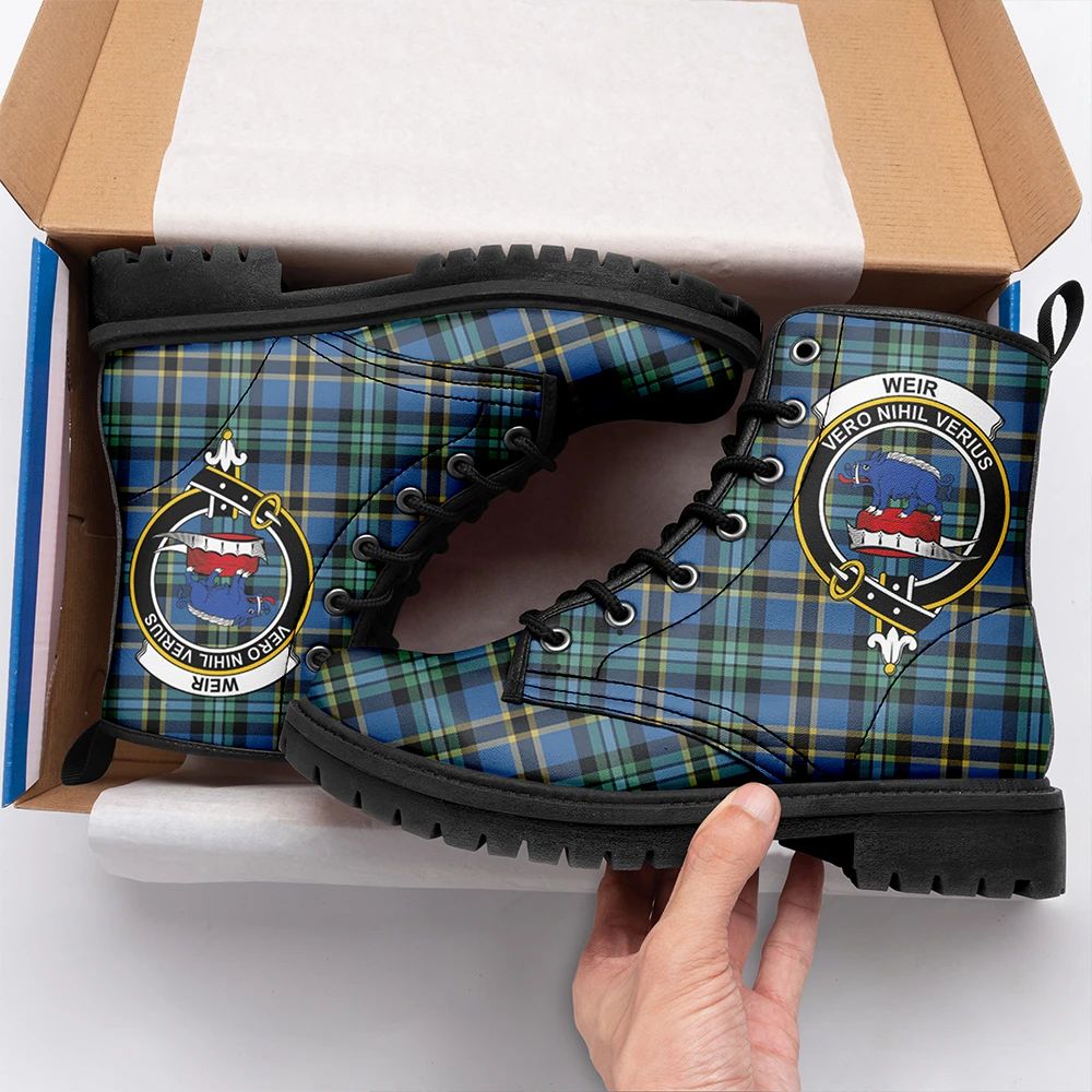 Weir Ancient Tartan Crest Leather Boots