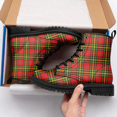 Leask Tartan Leather Boots