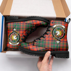 Stewart Of Appin Ancient Tartan Crest Leather Boots