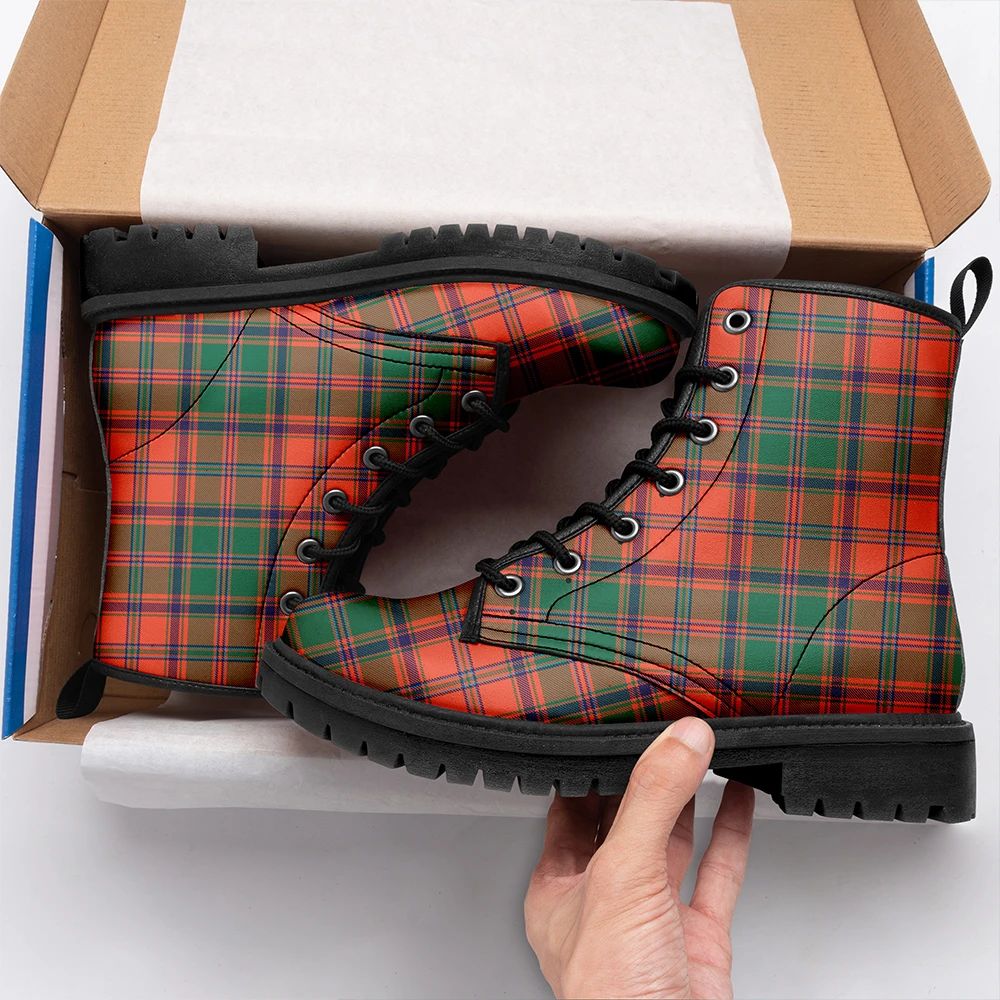 Stewart Of Appin Ancient Tartan Leather Boots