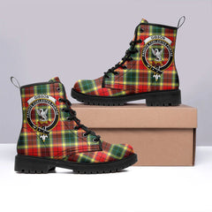 Gibbs Tartan Crest Leather Boots