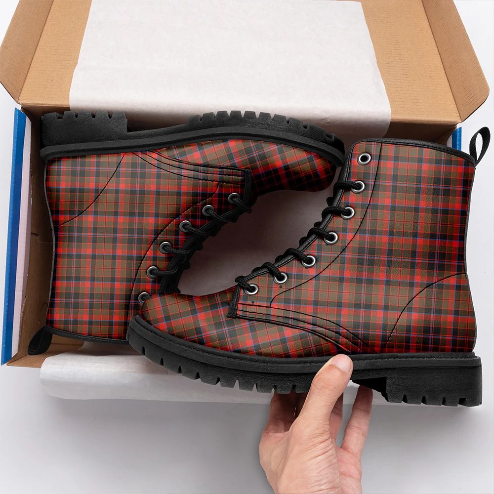 Cumming Hunting Weathered Tartan Leather Boots