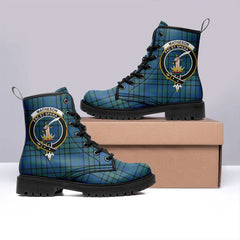 Matheson Hunting Ancient Tartan Crest Leather Boots