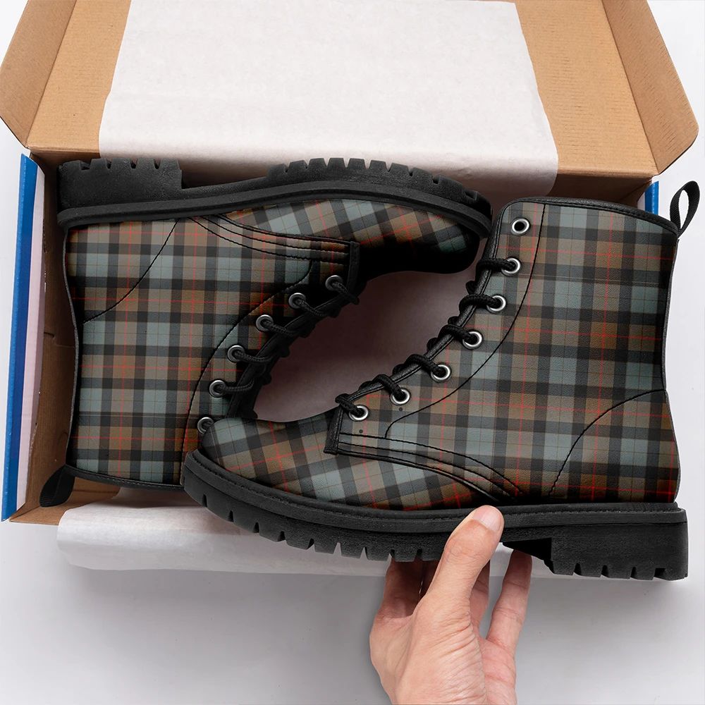 Gunn Weathered Tartan Leather Boots