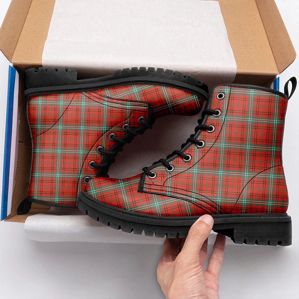 Morrison Red Ancient Tartan Leather Boots