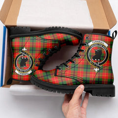 Turnbull Dress Tartan Crest Leather Boots