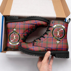 MacRae Ancient Tartan Crest Leather Boots