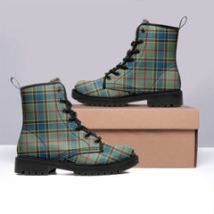 Balfour Blue Tartan Leather Boots